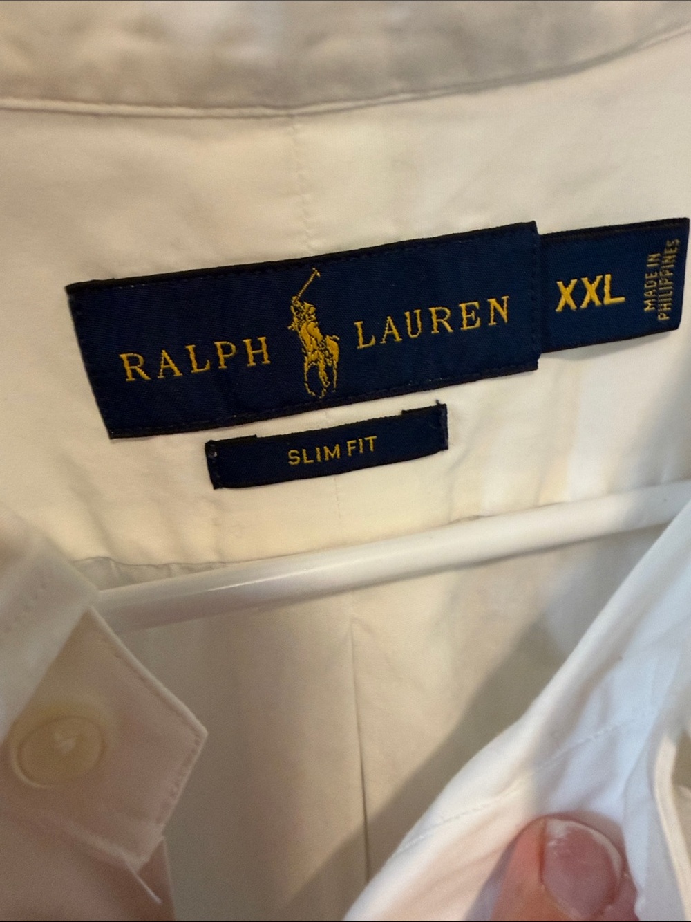 Ralph Lauren White Slim Fit Dress Shirt - XXL